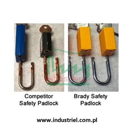 Kompaktowe kłódki Lockout-Tagout BRADY, ze aluminiowym kabłąkiem 50mm