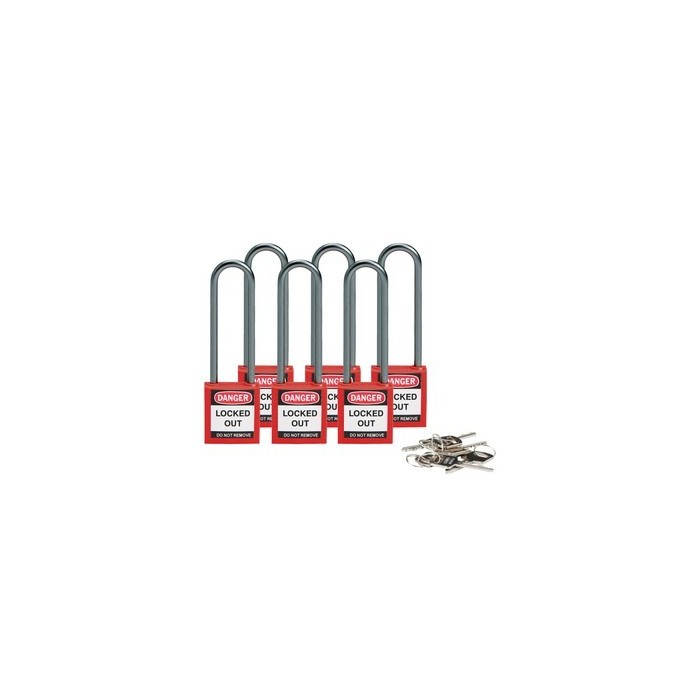 Kompaktowe kłódki Lockout-Tagout BRADY, ze aluminiowym kabłąkiem 50mm