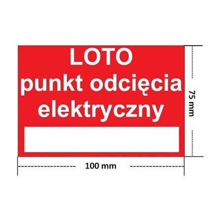 Tabliczka do oznaczania punktów Lockout-Tagout