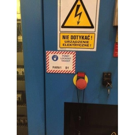 Tabliczka do oznaczania punktów Lockout-Tagout