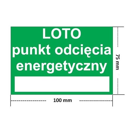 Tabliczka do oznaczania punktów Lockout-Tagout