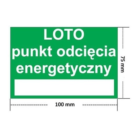 Tabliczka do oznaczania punktów Lockout-Tagout
