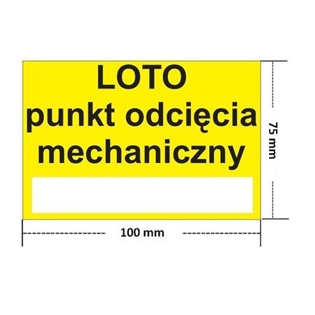 Tabliczka do oznaczania punktów Lockout-Tagout