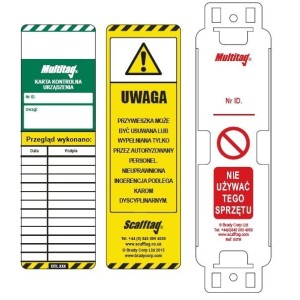 Kontrolka przeglądów drabin LadderTag, komplet: uchwyt+wkładka