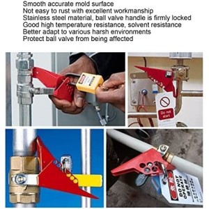 Nakładkowa blakada zaworu kulowego BRADY, mała, nylonowa