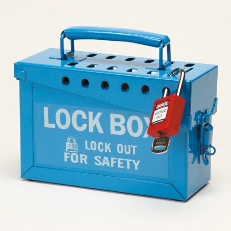 Przenośna skrzynka blokowania grupowego Lock-Box BRADY, czerwona