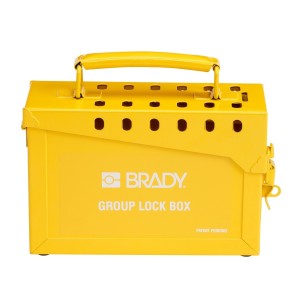 Przenośna skrzynka blokowania grupowego Lock-Box BRADY, czerwona