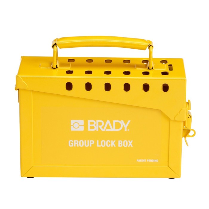 Przenośna skrzynka blokowania grupowego Lock-Box BRADY, czerwona