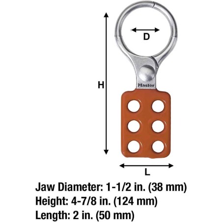 Klamra, szekla aluminiowa lockout 25mm, Masterlock 416