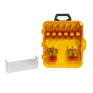 Stacja Lockout/Tagout na 12 kłódek, plastikowa, przemysłowa szafka na sprzęt LOTO (pusta stacja)