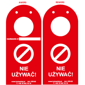 Kontrolka rusztowań "ScaffTag" w języku polskim, zawieszka zielona, 135x305mm z otworem na rusztowanie