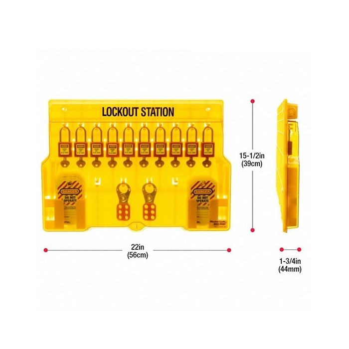 Masterlock 1483B Stacja Lockout/Tagout,  na sprzęt LOTO (pusta stacja)
