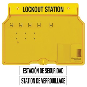 MasterLock 1482B Mała stacja, zamykana tablica Lockout/Tagout,  na sprzęt LOTO (pusta stacja)