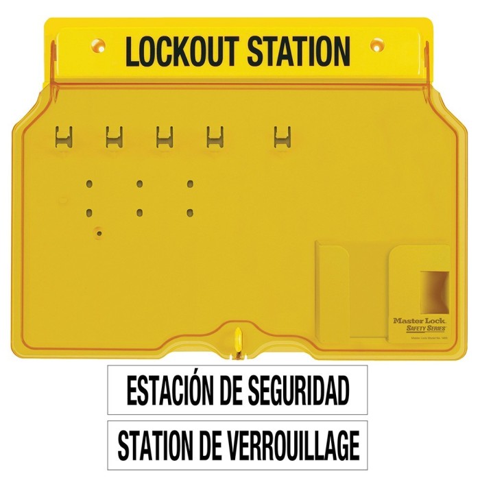 MasterLock 1482B Mała stacja, zamykana tablica Lockout/Tagout,  na sprzęt LOTO (pusta stacja)