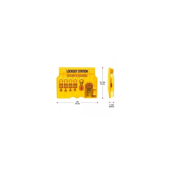 MasterLock 1482B Mała stacja, zamykana tablica Lockout/Tagout,  na sprzęt LOTO (pusta stacja)