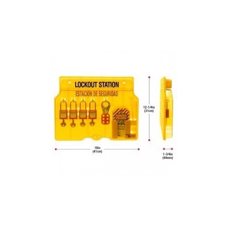 MasterLock 1482B Mała stacja, zamykana tablica Lockout/Tagout,  na sprzęt LOTO (pusta stacja)